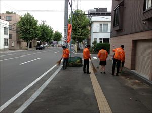 札幌本社の地域清掃活動（2013/09/24）