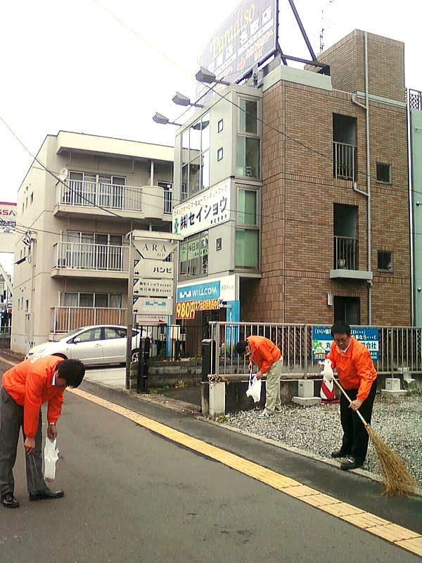 東北営業所の地域清掃活動（2014/10/15）