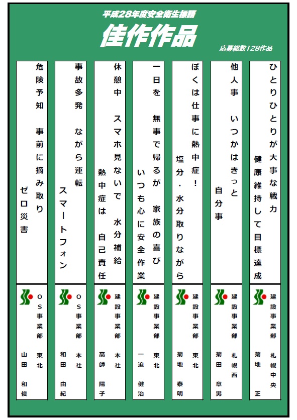 スローガン 安全 衛生 安全標語の作り方の一例【工場・製造業・建設業】